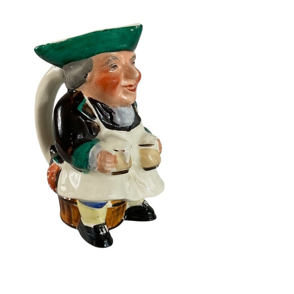 Vintage Toby Mug Pitcher Made in Occupied Japan Hand-Painted Ceramic 5” Tall - Picture 2 of 12